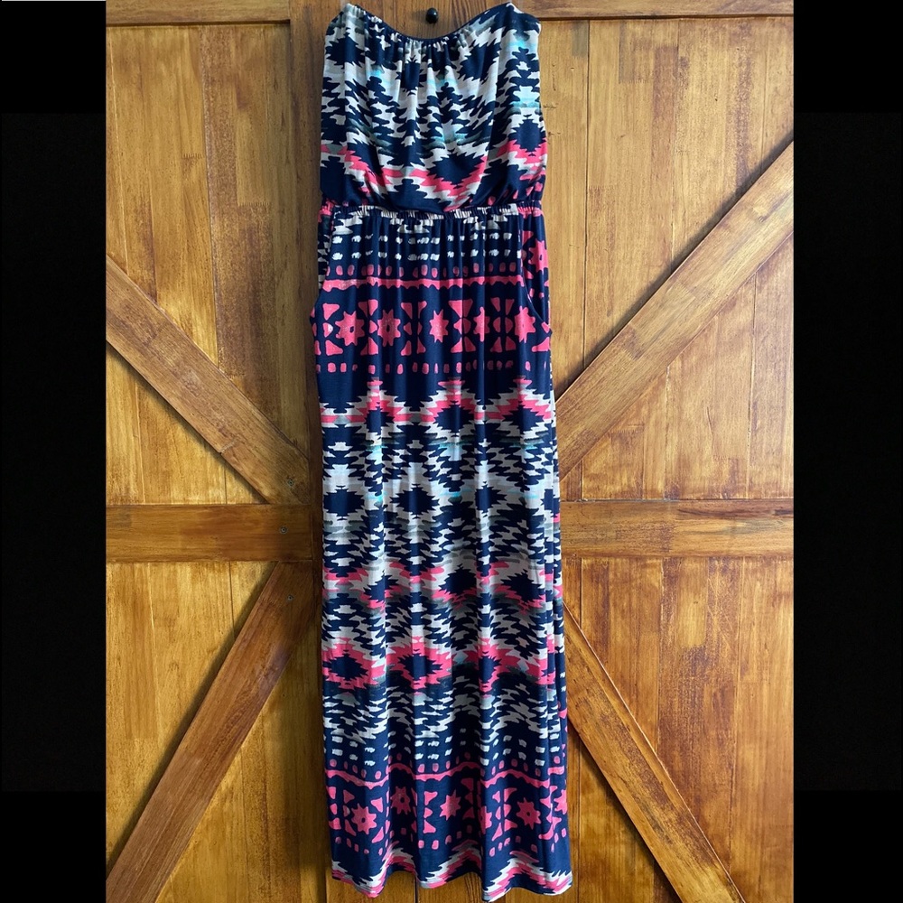 Womens tribal print maxi dress